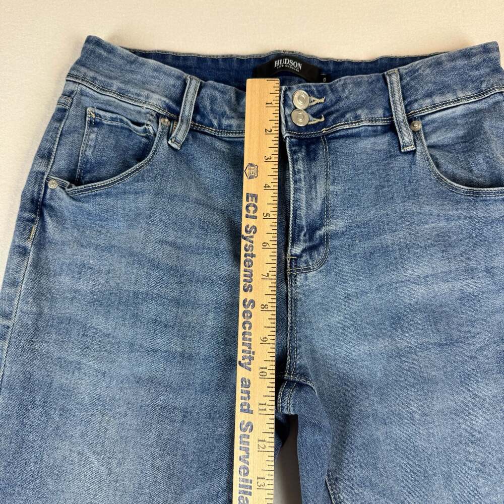 Hudson Los Angeles Women's Double Button Mid-Rise Blue Jeans Size 8